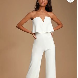 NWT Lulus white jumpsuit